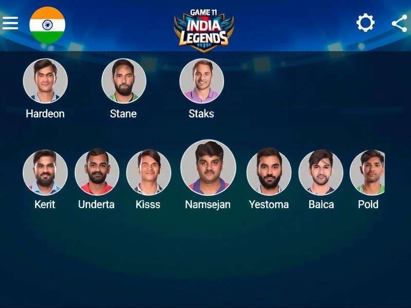 Game11 India Legends mobile app interface