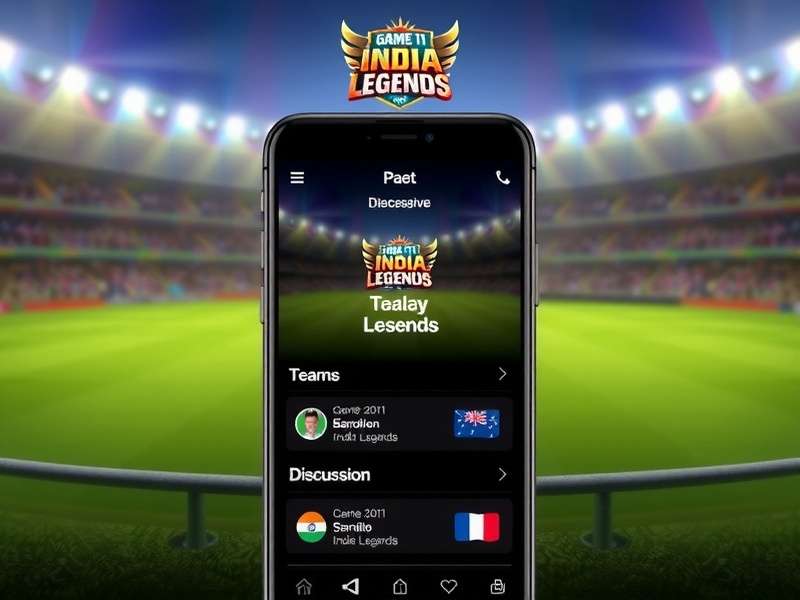 Game11 India Legends team selection screen